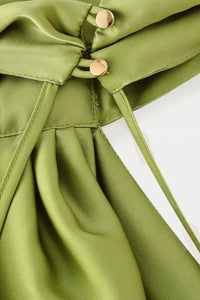 ARDEN Backless Satin Maxi Dress (Apple Green)
