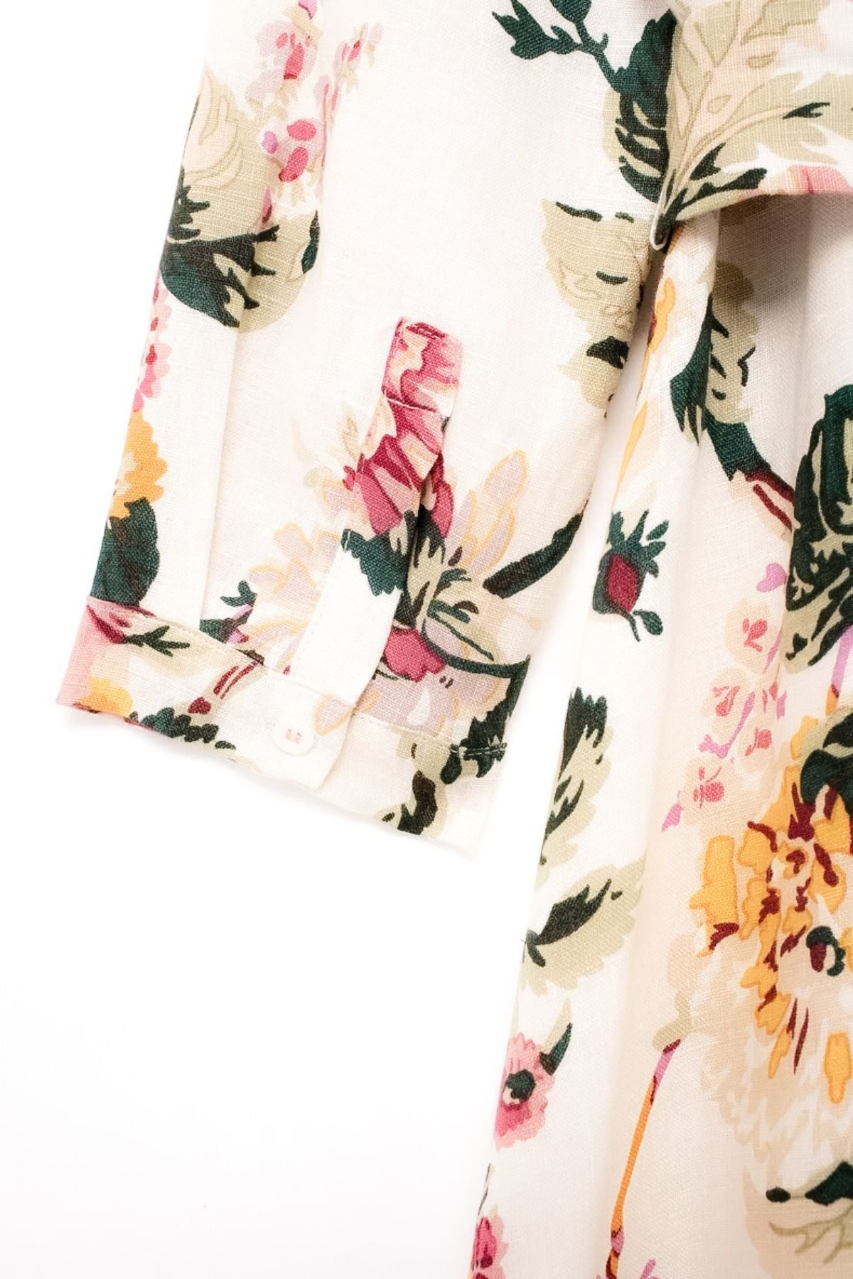 ADARA Floral Maxi Shirt Dress w/ Sash