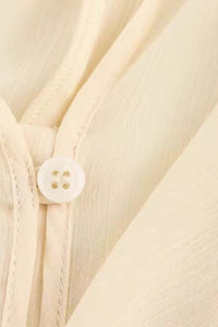 CALLA Ruffle Chiffon Statement Blouse (Cream)