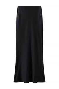 PRESLEY Satin Mermaid Maxi Skirt (Black)