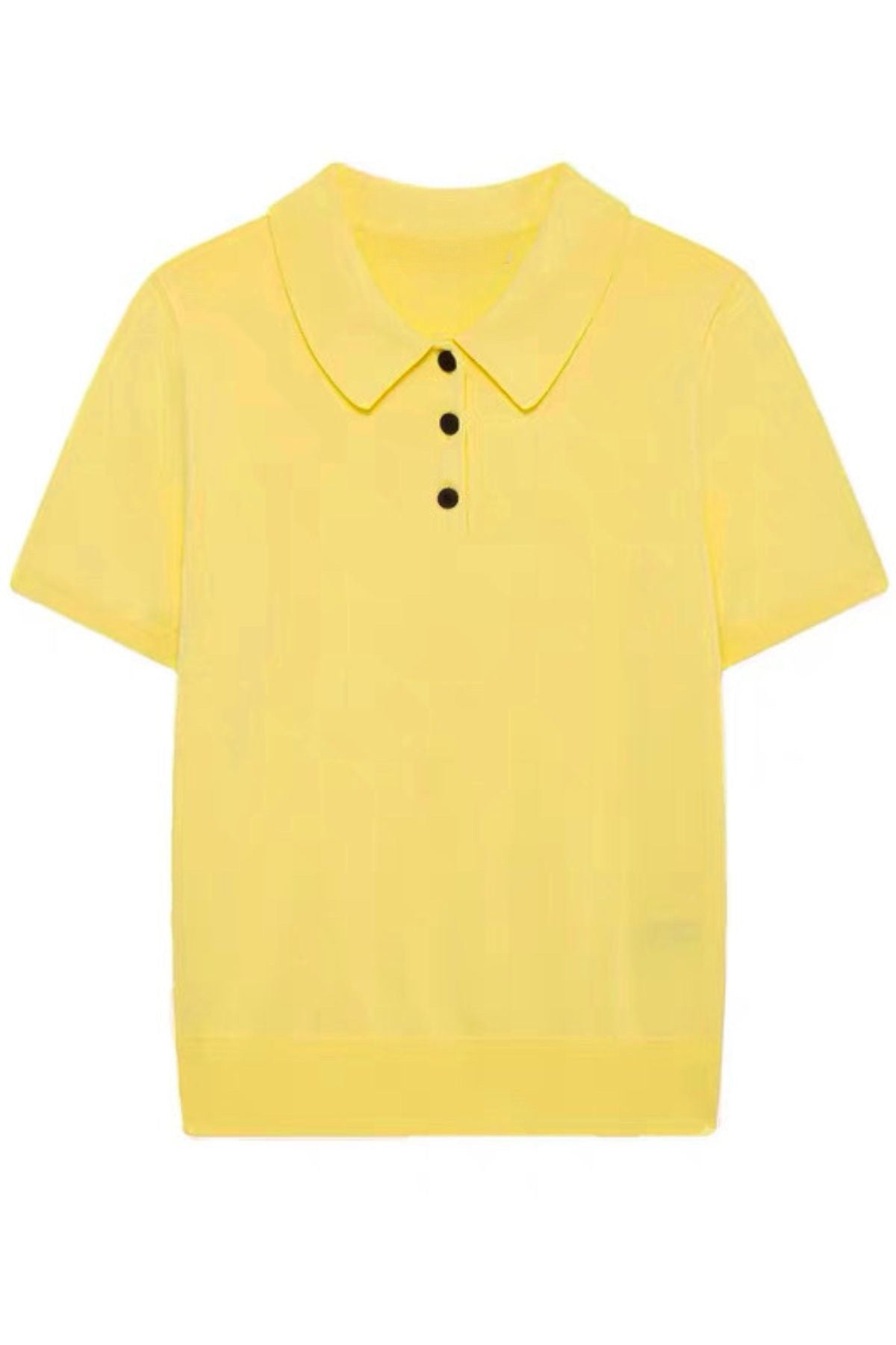 LIORA Relaxed Knit Polo (Yellow)