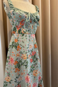 LONDYN Floral Bustier Midi Dress w/ Thigh Slit