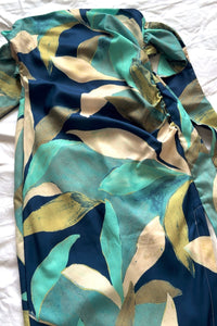 JOURNEE  2-Way Tied-Halter/Tube Midi Dress (Teal & Blue)