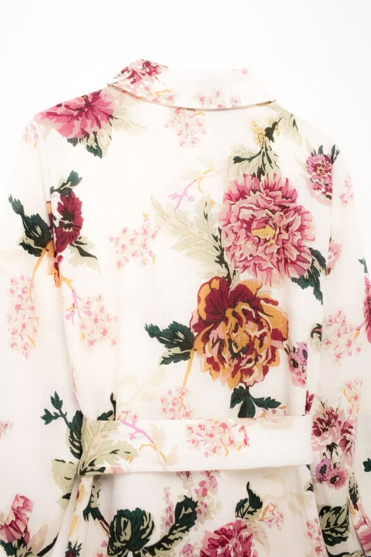 ADARA Floral Maxi Shirt Dress w/ Sash