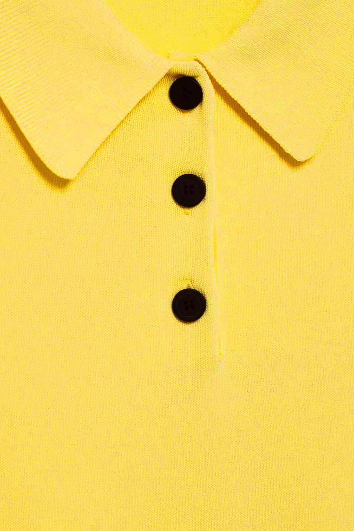 LIORA Relaxed Knit Polo (Yellow)