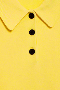 LIORA Relaxed Knit Polo (Yellow)