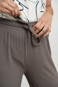 MAUDE Drawstring Lounge Pants (Grey)
