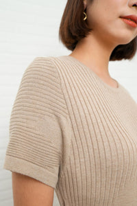 JOSEPHINE Textured Knit Top (Oat)