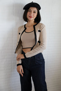 COURTNEY Knit Cardi Set (Nude)