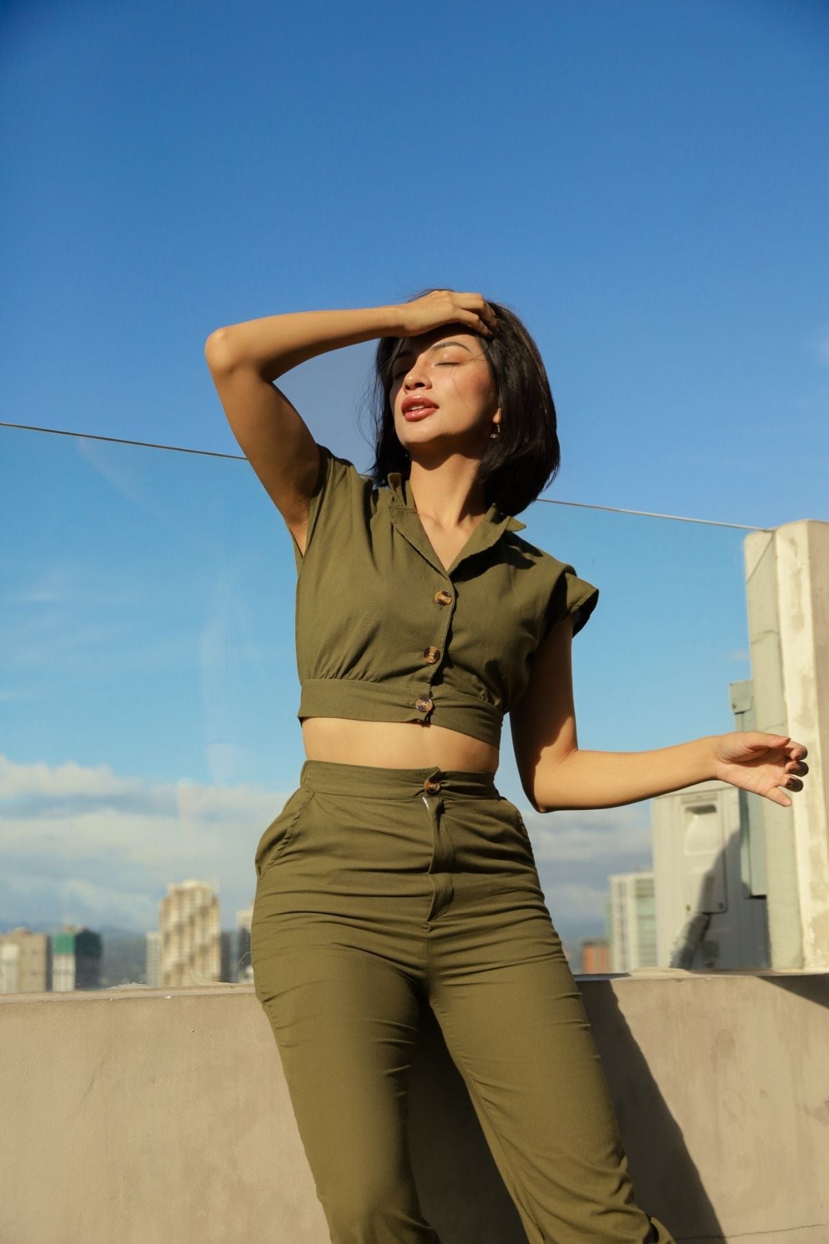 MADISON Top & Pants Co-ord (Moss Green)