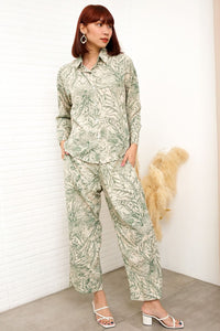 AITANA Tropical Lounge Top & Pants Co-ord (Green)