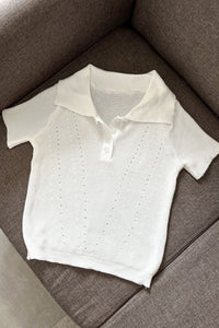 MARISSA Textured Knit Shirt (White)