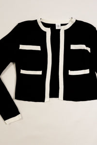 COURTNEY Knit Cardi Set (Black)