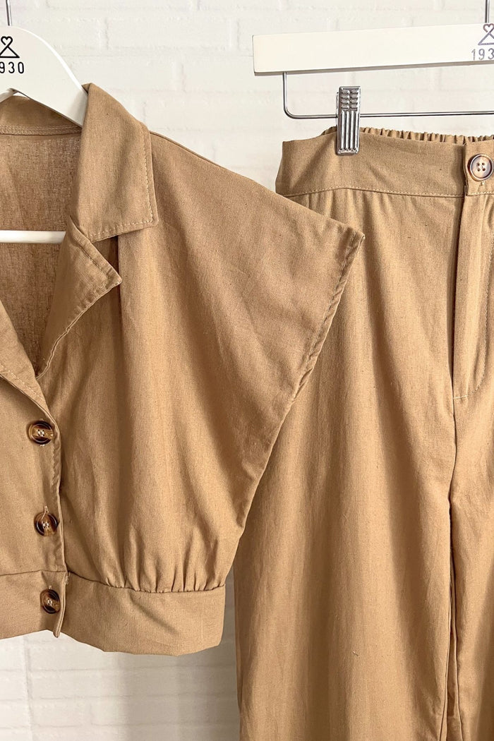 MADISON Top & Pants Co-ord (Latte Brown)