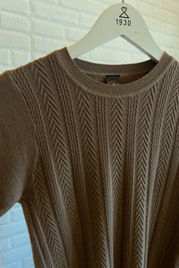 ALEXIS Soft Textured Knit Top (Mocha Brown)