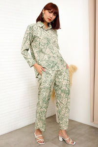 AITANA Tropical Lounge Top & Pants Co-ord (Green)