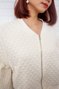 WYNTER Zip-Front Top & Shorts Co-ord (Cream)