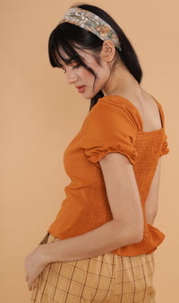 TANSY Square-Neck Top (Pumpkin)