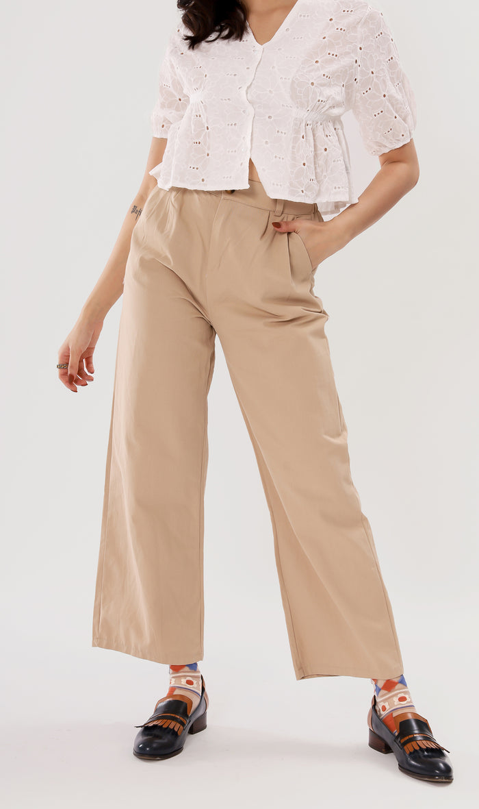 RAI Wide-Leg Pants (Khaki)