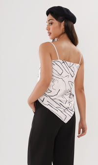 ALLEGRA 2-way Self-tie Scarf Top (Abstract 1)