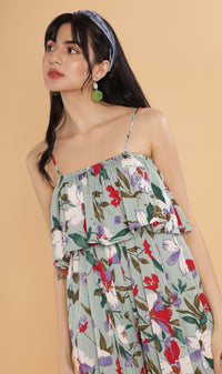 SOLANA Tiered Jumpsuit (Mint)