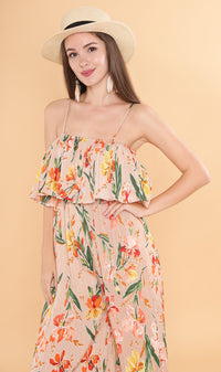 SOLANA Tiered Jumpsuit (Tan)