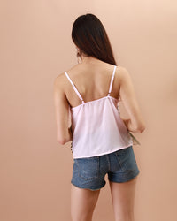 RAVEN Floral Applique Cami (Pink)