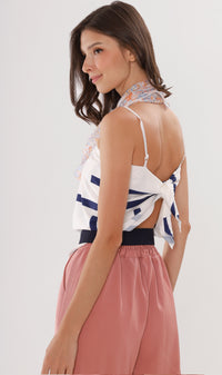 ALLEGRA 2-way Self-tie Scarf Top (Abstract 2)