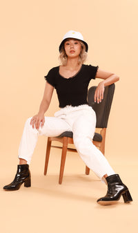 SHANNON Drawstring Pants (White)