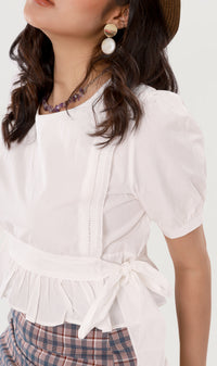 CALISTA Ruffled Prairie Top (White)