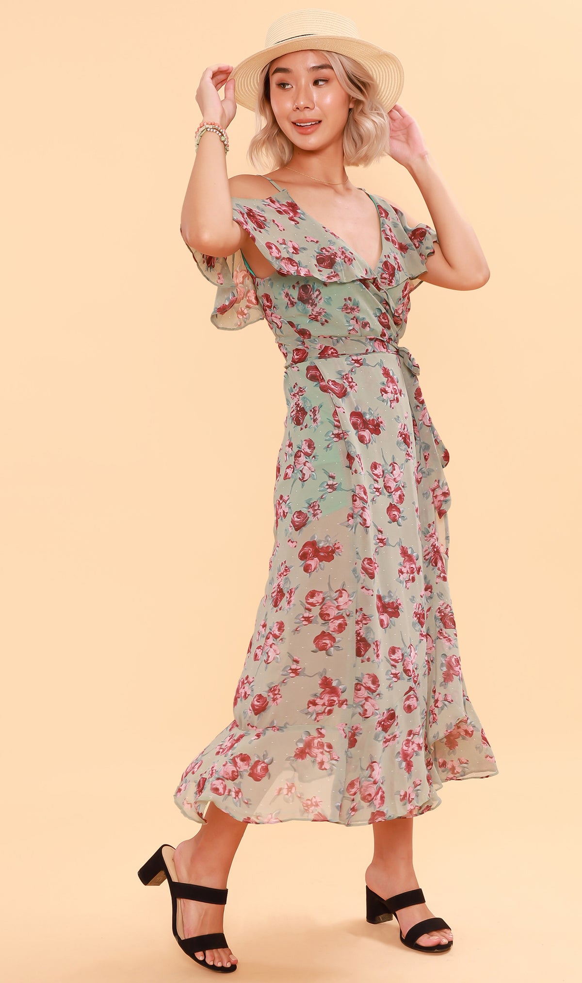 SELENE Open-Shoulder Dress