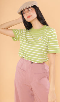 CLOVER Front-Pocket Flowy Pants (Pink)