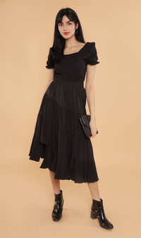 TANSY Square-Neck Top (Black)