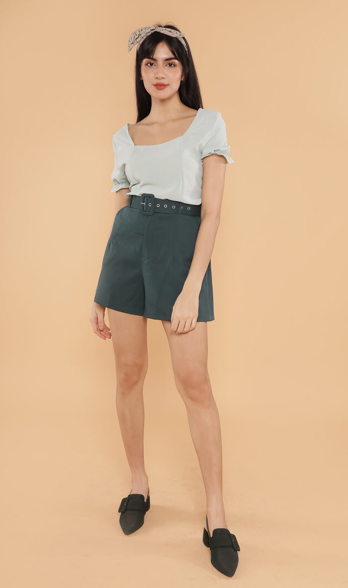 TANSY Square-Neck Top (Mint)