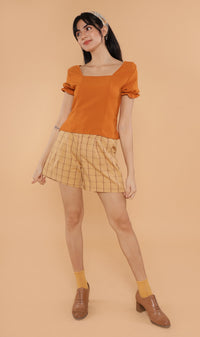 TANSY Square-Neck Top (Pumpkin)