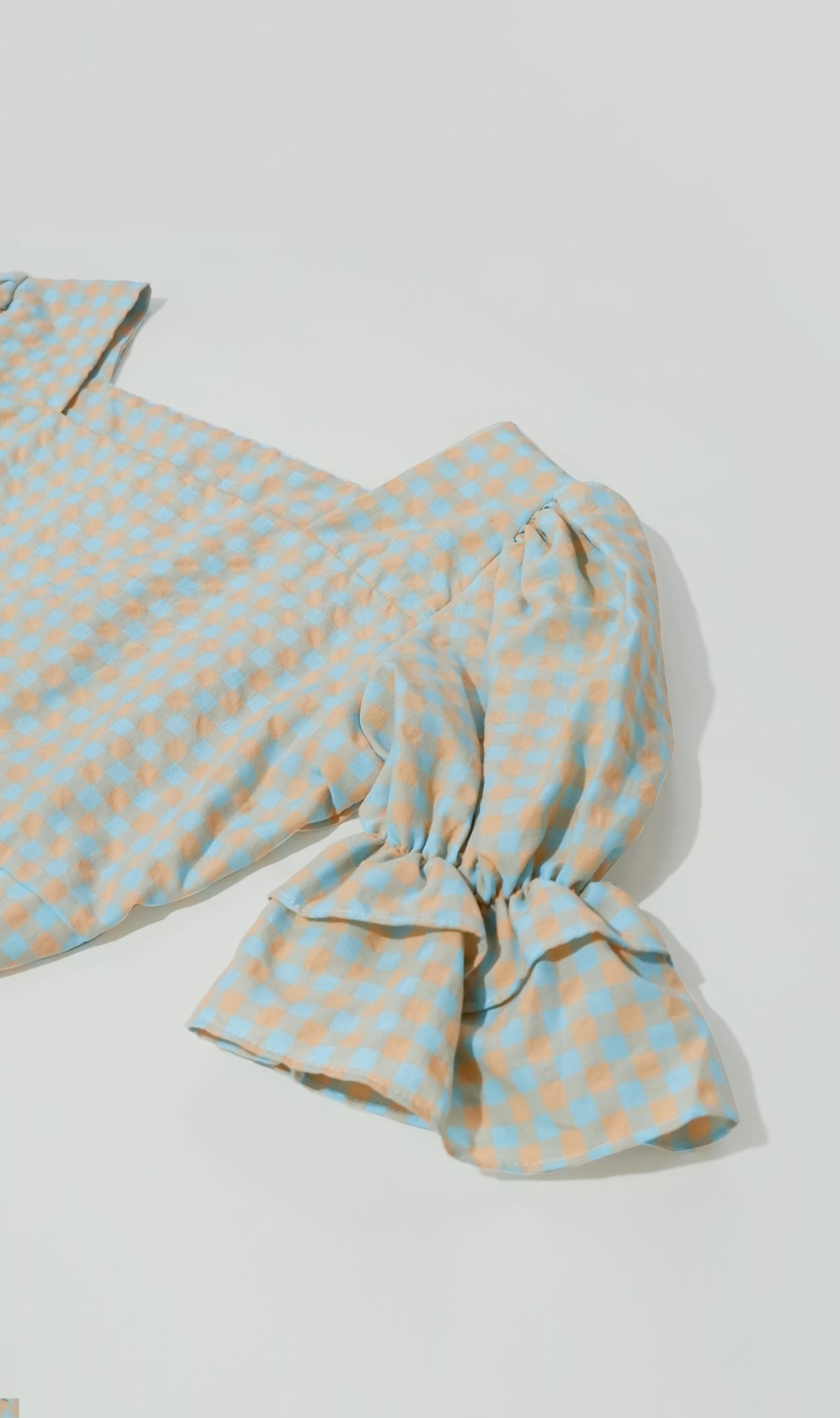ZENNI Cropped Plaid Co-ord (Pastel Green)