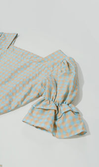 ZENNI Cropped Plaid Co-ord (Pastel Green)