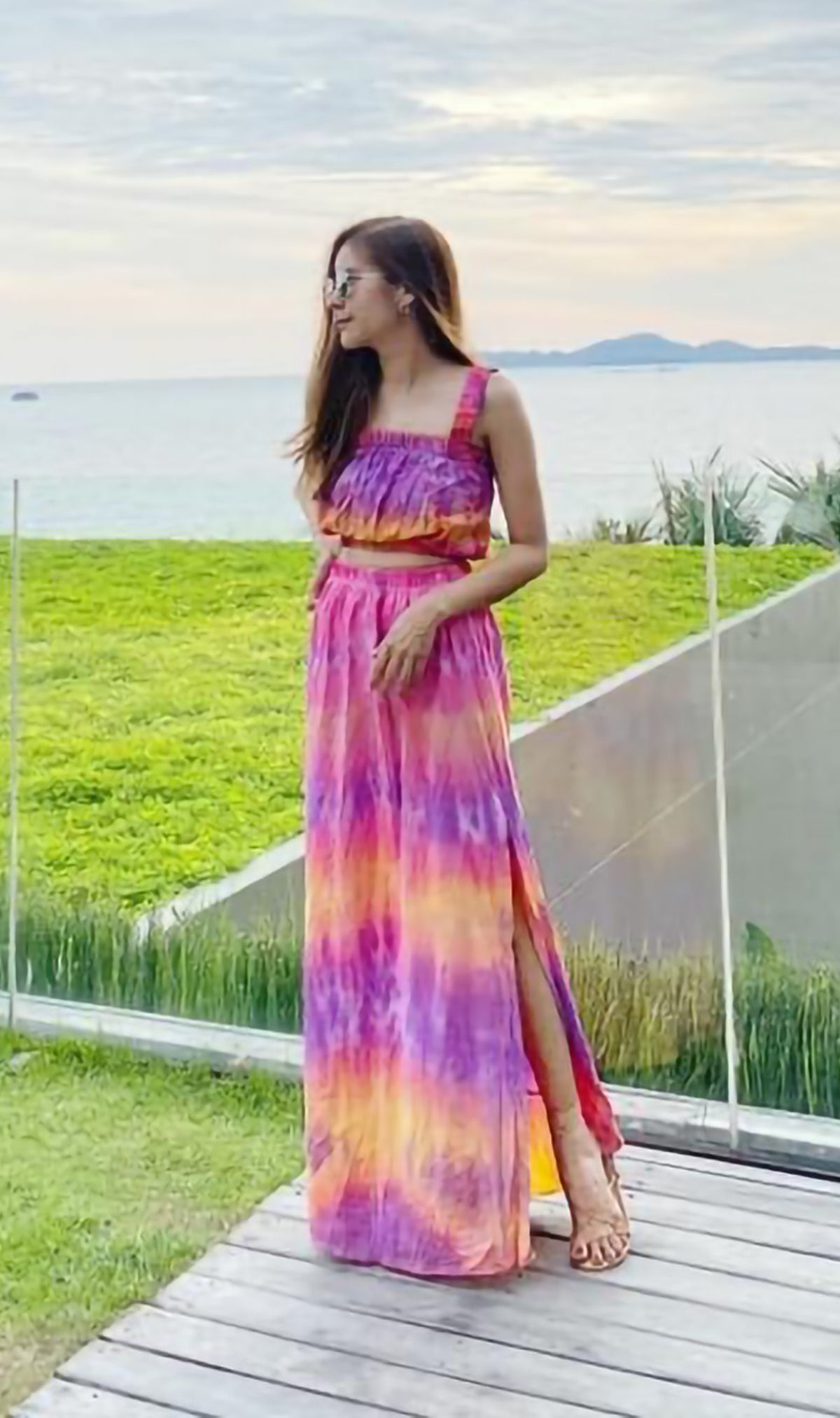 BREA Tie-Dye Skirt Co-ord (Pink)