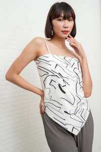 ALLEGRA 2-way Self-tie Scarf Top (Abstract 1)