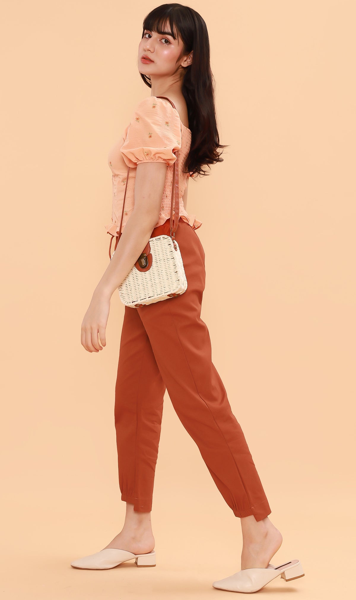 SHANNON Drawstring Pants (Rust)