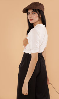 NYM Argyle Knit Polo (White)
