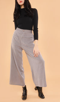 CLOVER Front-Pocket Flowy Pants (Grey)