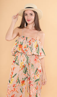 SOLANA Tiered Jumpsuit (Tan)