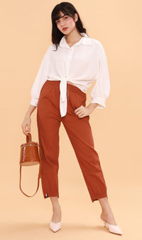 SHANNON Drawstring Pants (Rust)