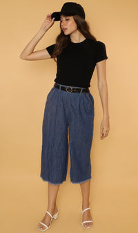 DARYL Crew-Neck Knit Top (Black)