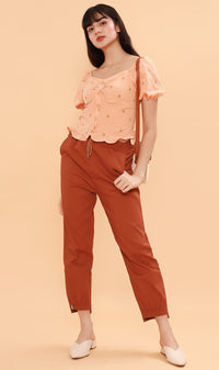 SHANNON Drawstring Pants (Rust)