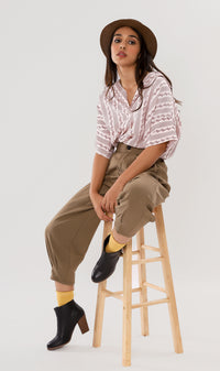 GRACEN Oversized Collared Top (Red)