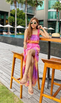 BREA Tie-Dye Skirt Co-ord (Pink)