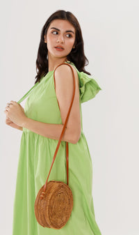 HARLEEN Sleeveless Maxi Dress w/ Hat (Lime)