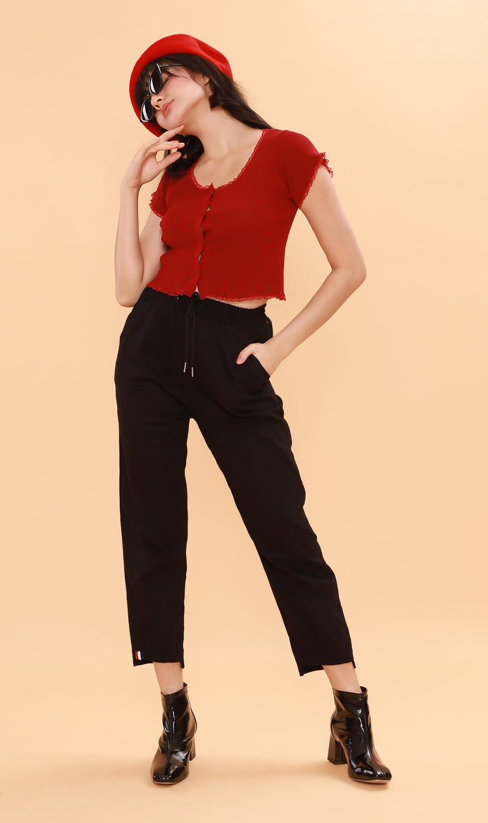 SHANNON Drawstring Pants (Black)
